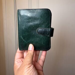 Vintage Coach bottle green kisslock/Bifold wallet